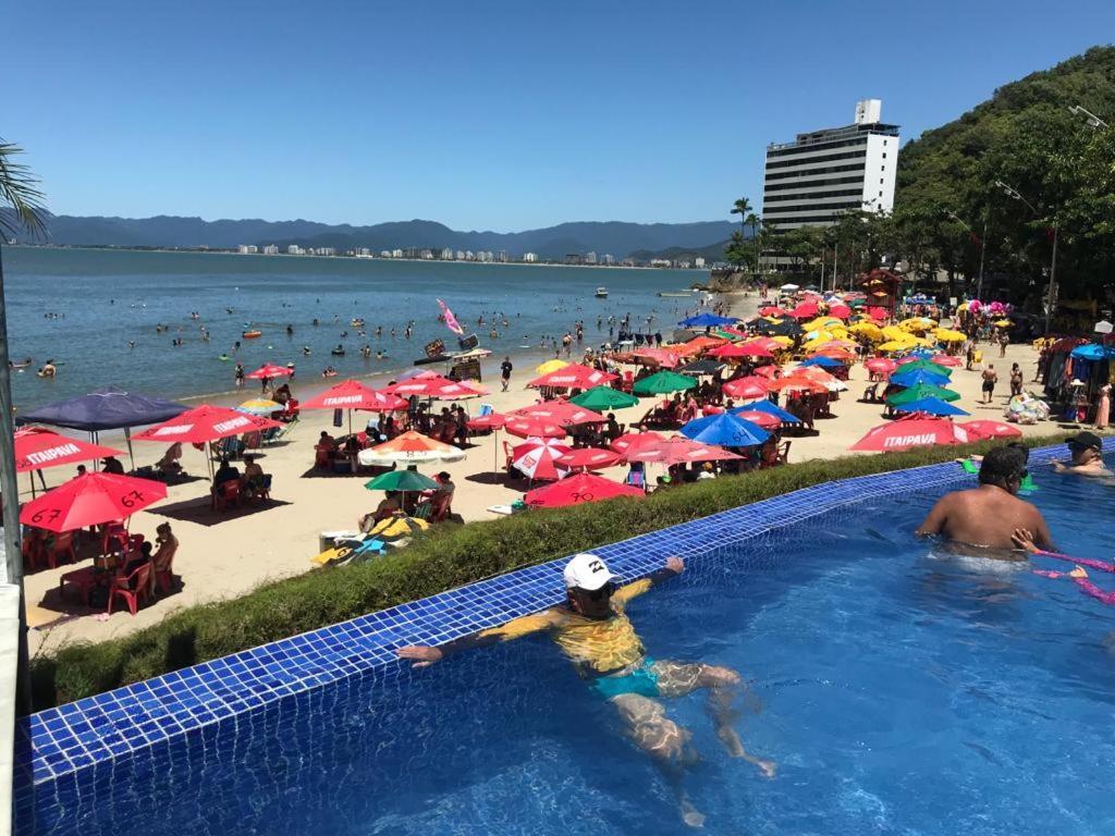 Apartamento Pe Na Areia Frente Para O Mar E Piscina Na Prainha Caraguatatuba Zewnętrze zdjęcie